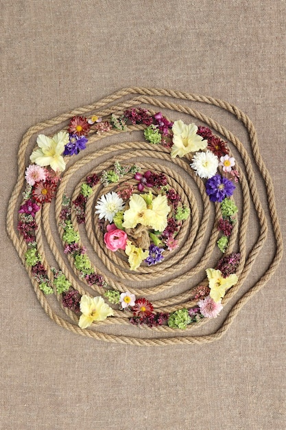 Embroidered floral hoop